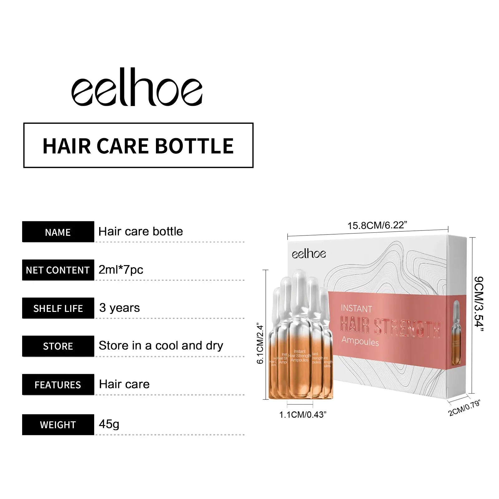 Eelhoe Instant Hair Reborn Ampoules (2ml x 7)