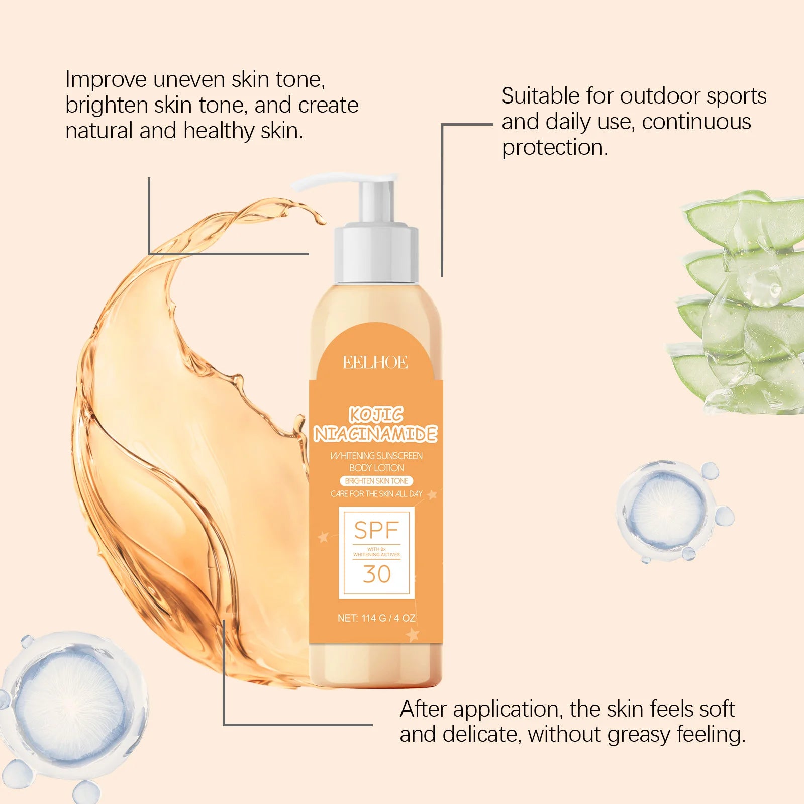 EELHOE SPF30 Sunscreen Body Lotion