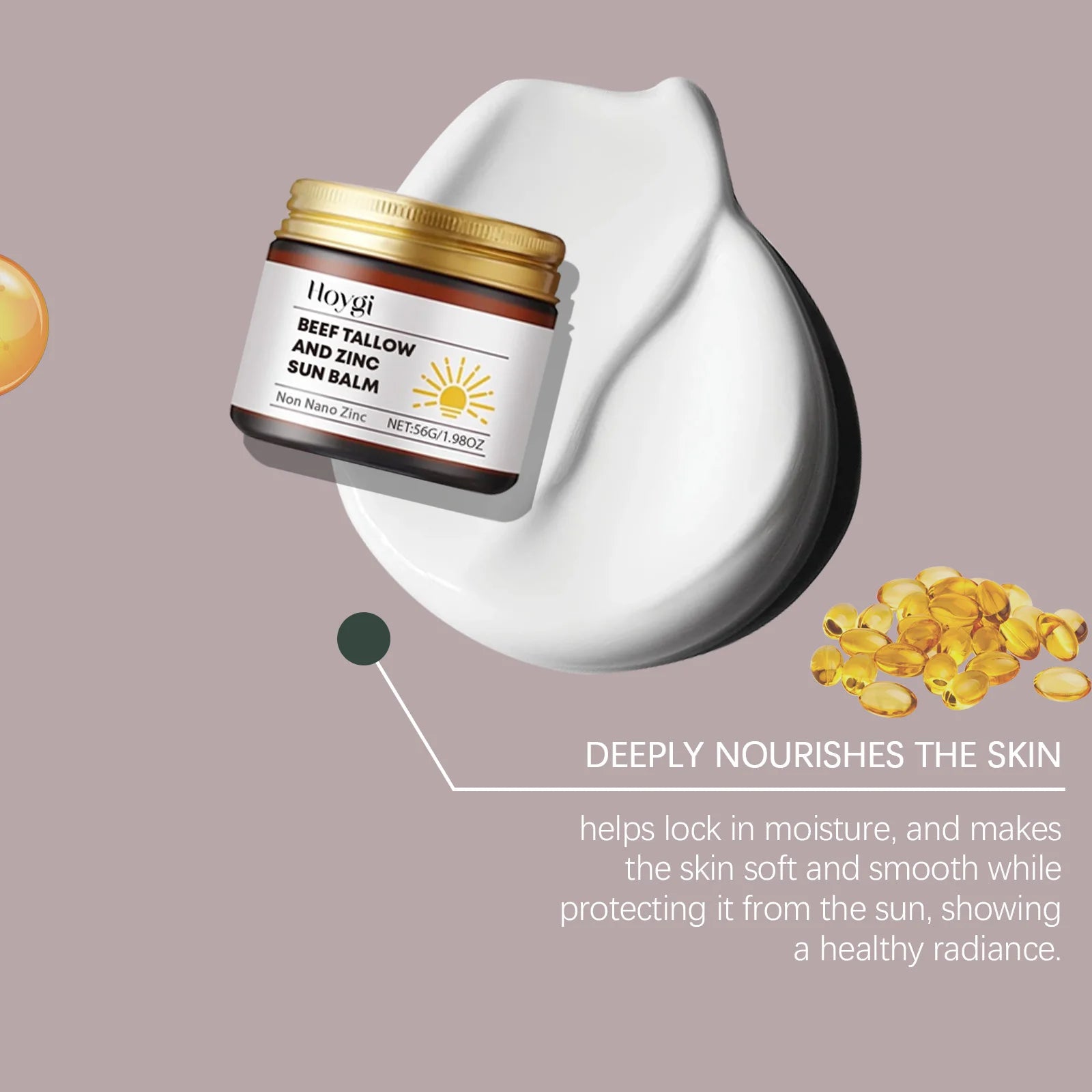 Hoygi 56g Beef Tallow Sunscreen Balm