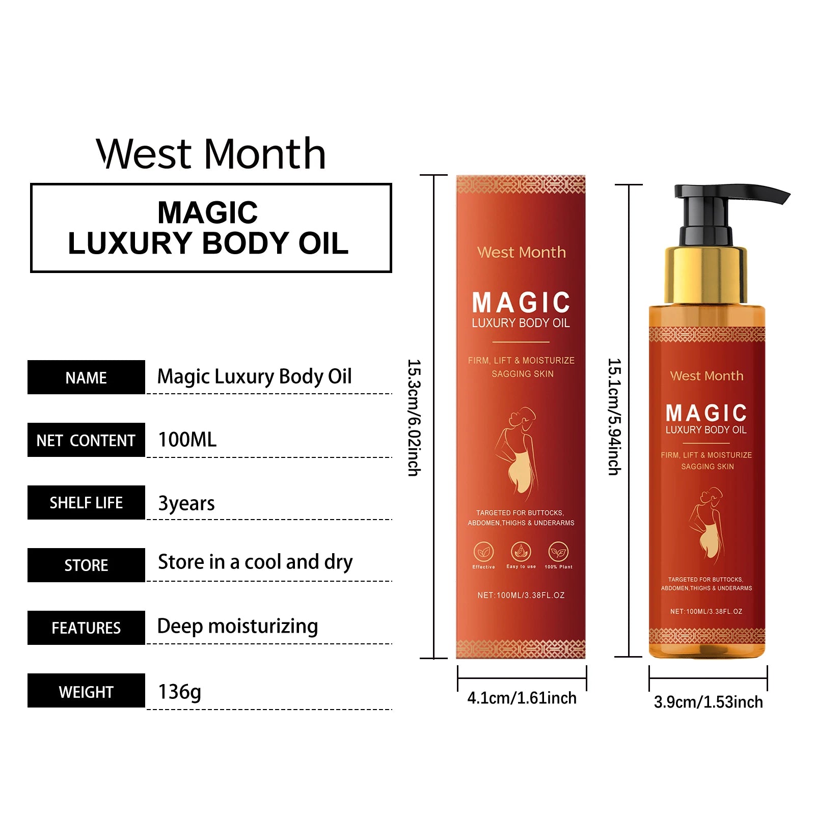 WEST MONTH Luxury Winter Body Oil
