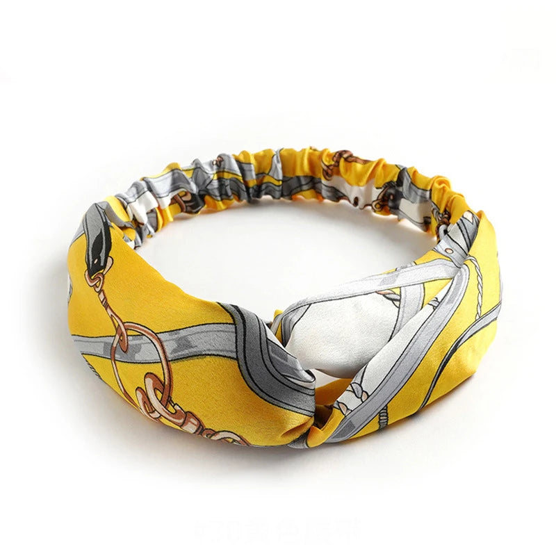 Bohemian Print Cross Turban Headbands