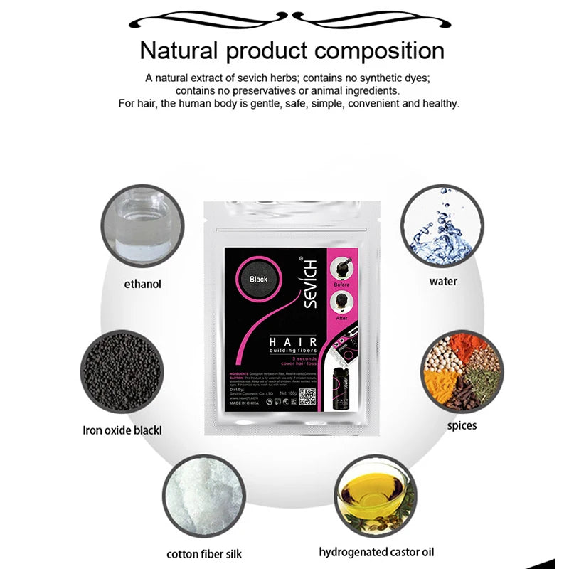 Sevich 100g Hair Fibers Refill Bag
