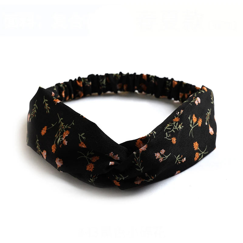 Bohemian Print Cross Turban Headbands