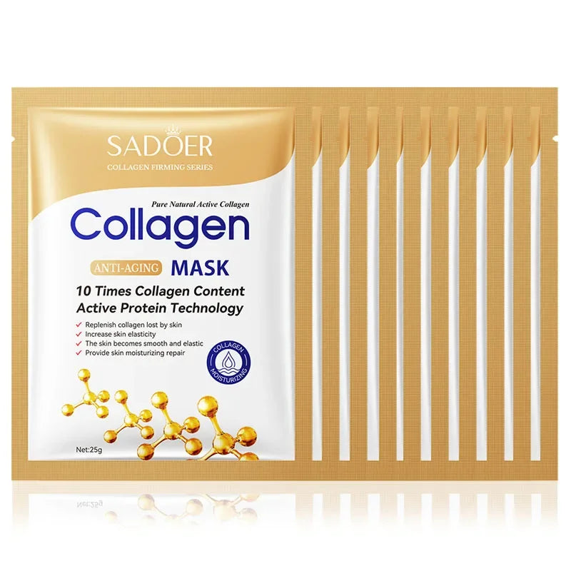 10pcs Collagen Anti-Wrinkle Face Masks