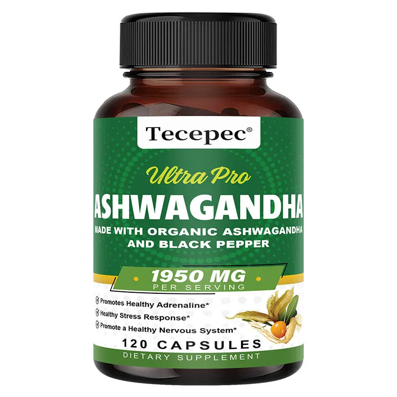 Organic Ashwagandha 1950mg – Relaxation & Focus Supplement