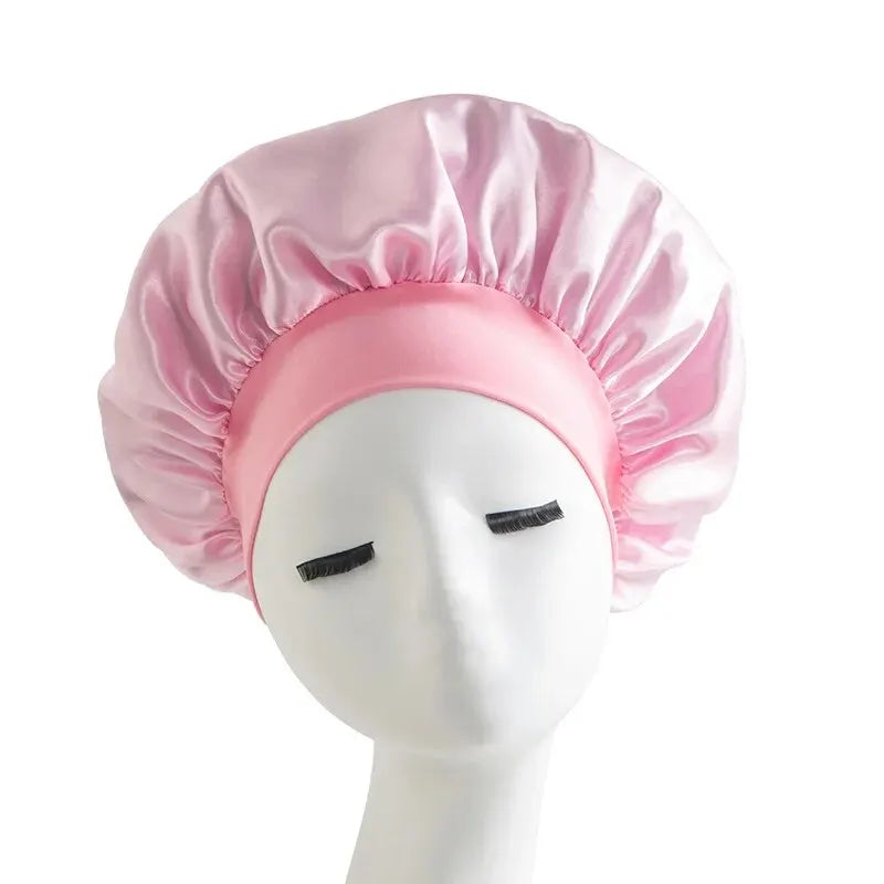 High-Elasticity Satin Shower & Sleep Cap