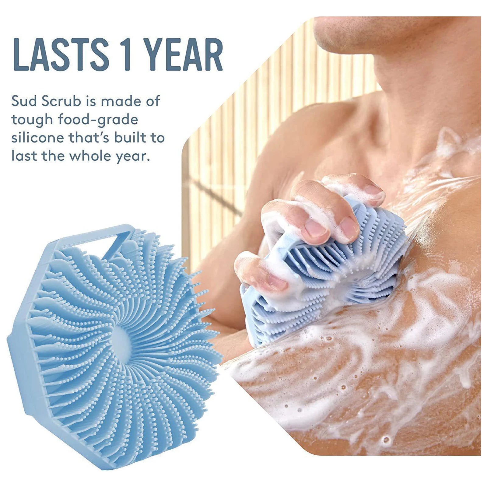 Polygon Silicone Body Scrubber Brush