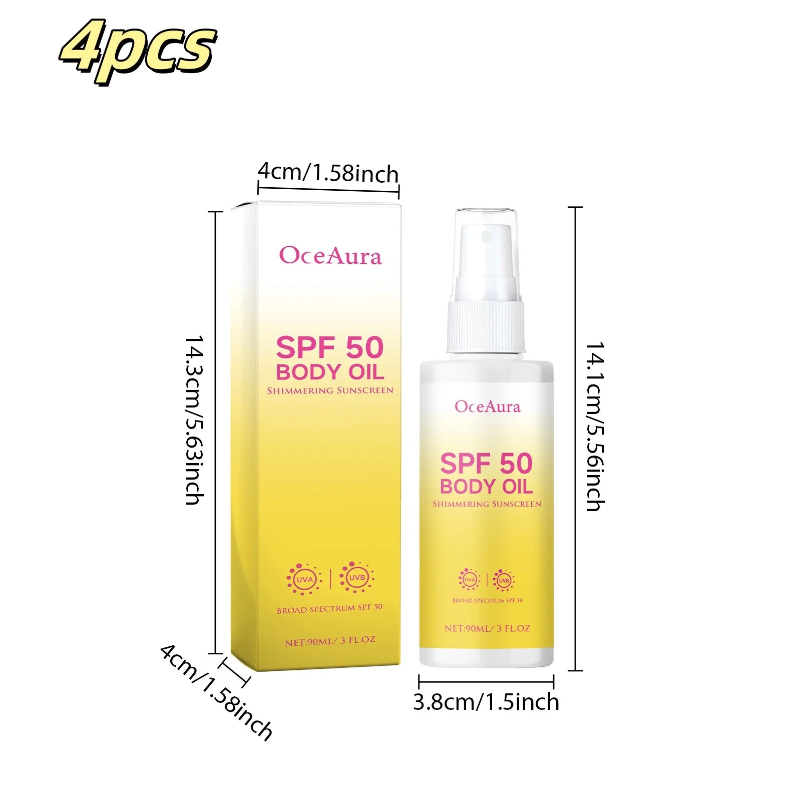 OceAura Body Oil Sunscreen SPF Sun Drops