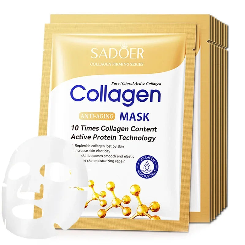 10pcs Collagen Anti-Wrinkle Face Masks