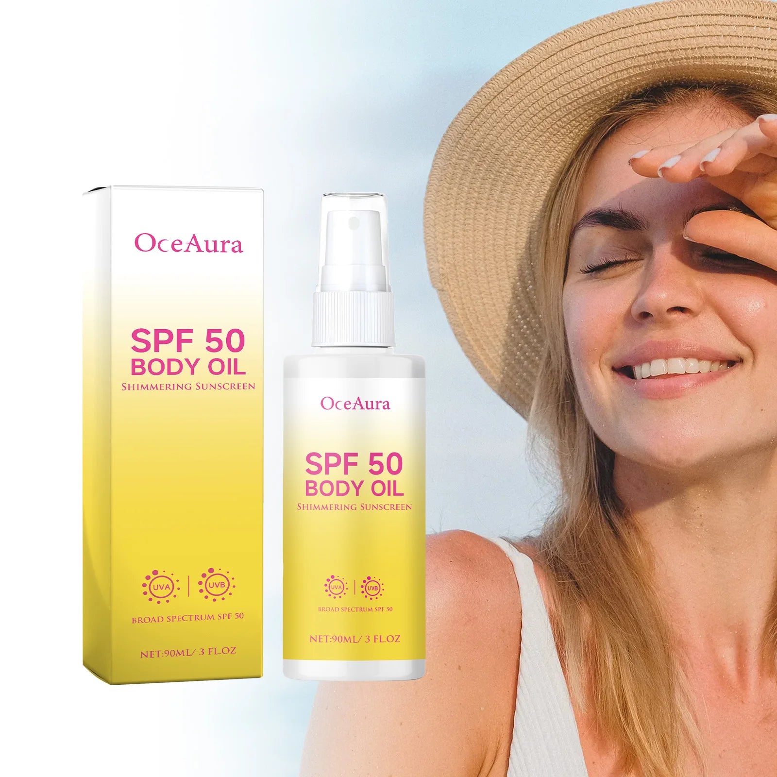 OceAura Body Oil Sunscreen SPF Sun Drops