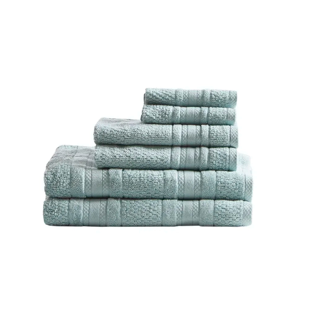 6-Piece Super Soft Quick-Dry Cotton Bath Towel Set