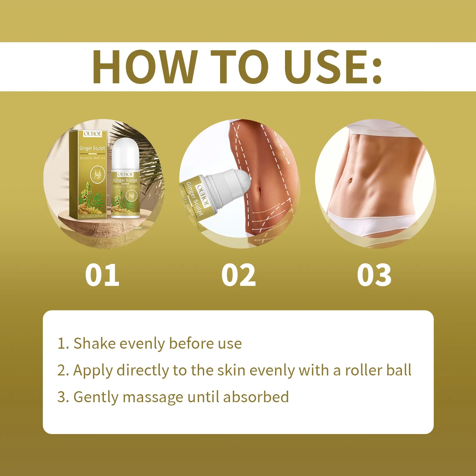 Ginger Detox Roll-On Body Massage Oil