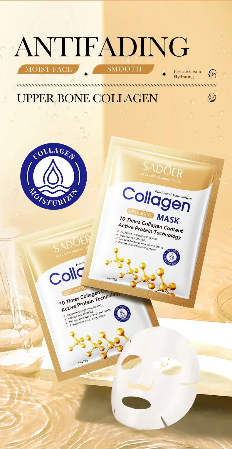 10pcs Collagen Anti-Wrinkle Face Masks