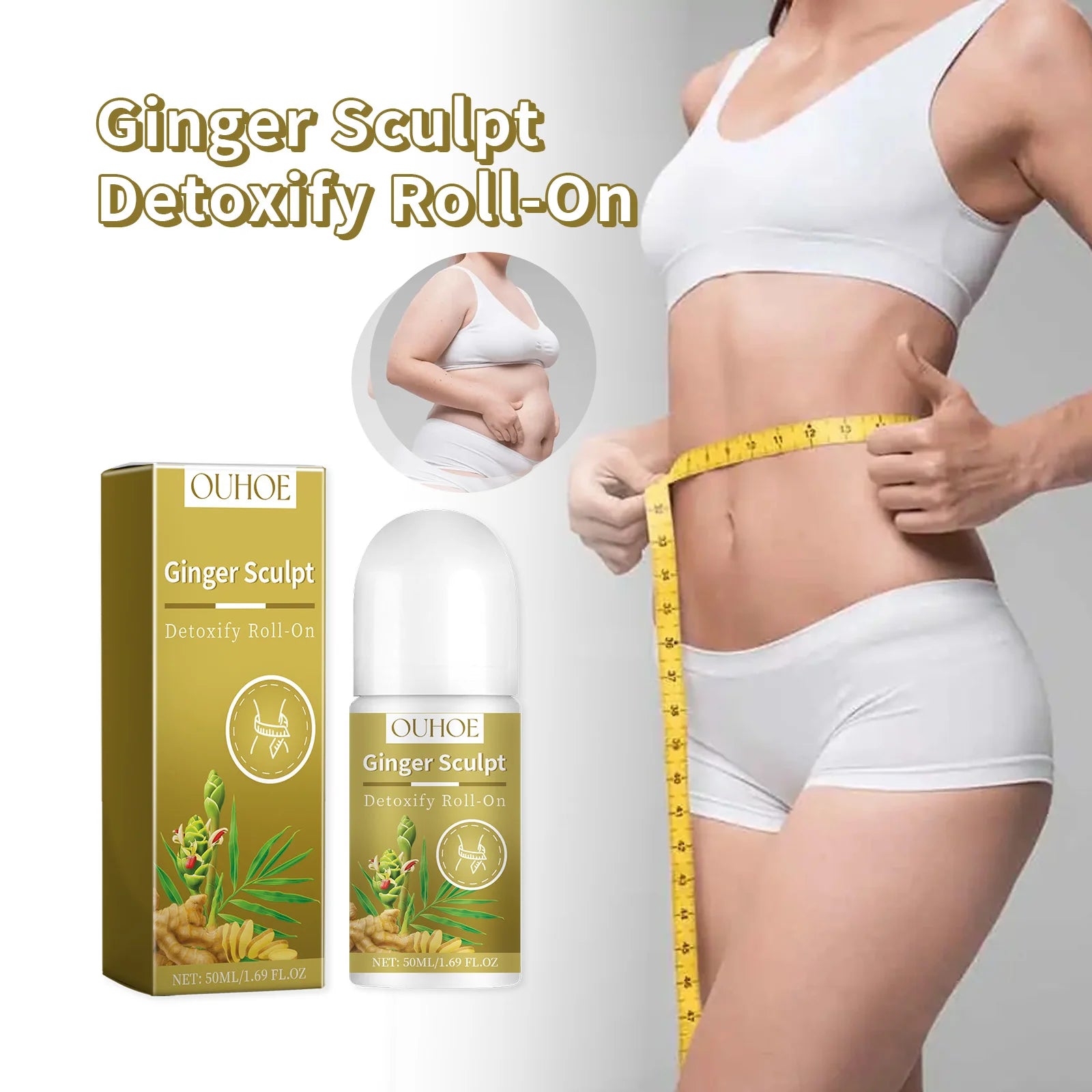 Ginger Detox Roll-On Body Massage Oil