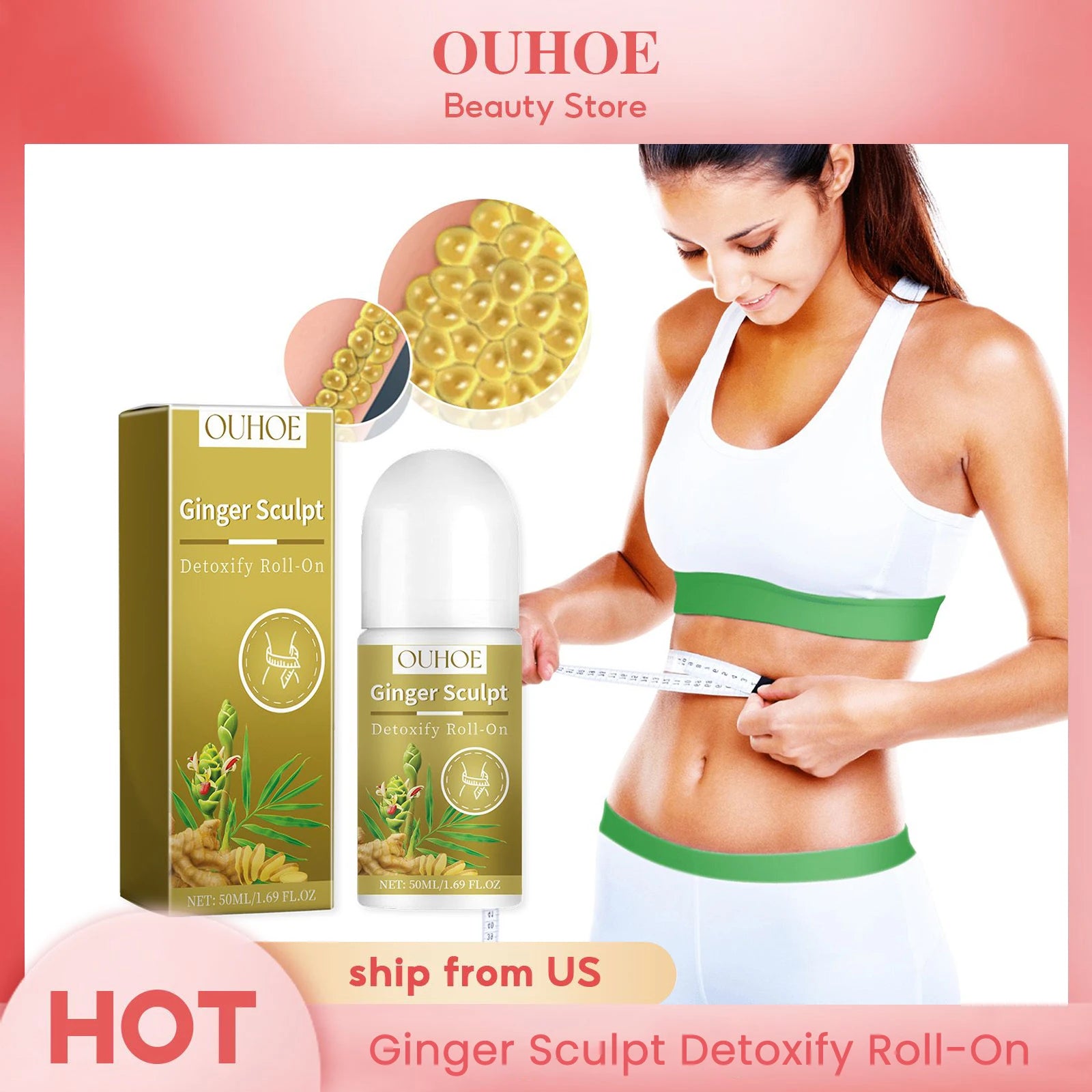 Ginger Detox Roll-On Body Massage Oil