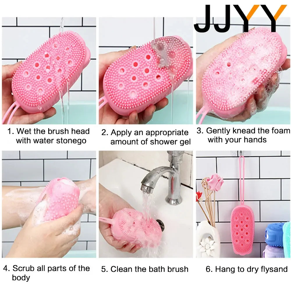 JJYY Silicone Body Scrubber Exfoliating Brush