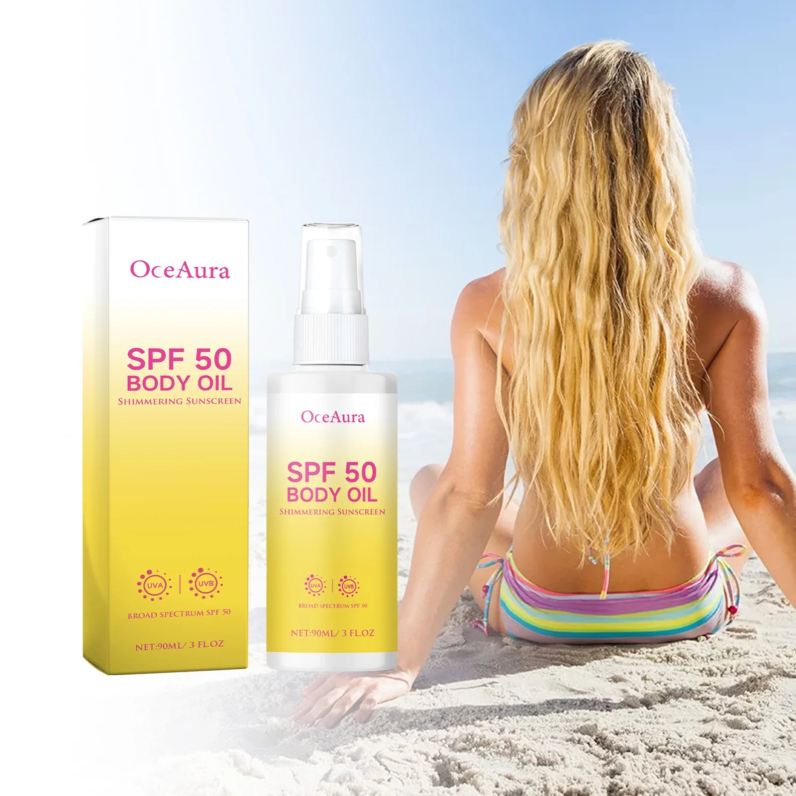 OceAura Body Oil Sunscreen SPF Sun Drops