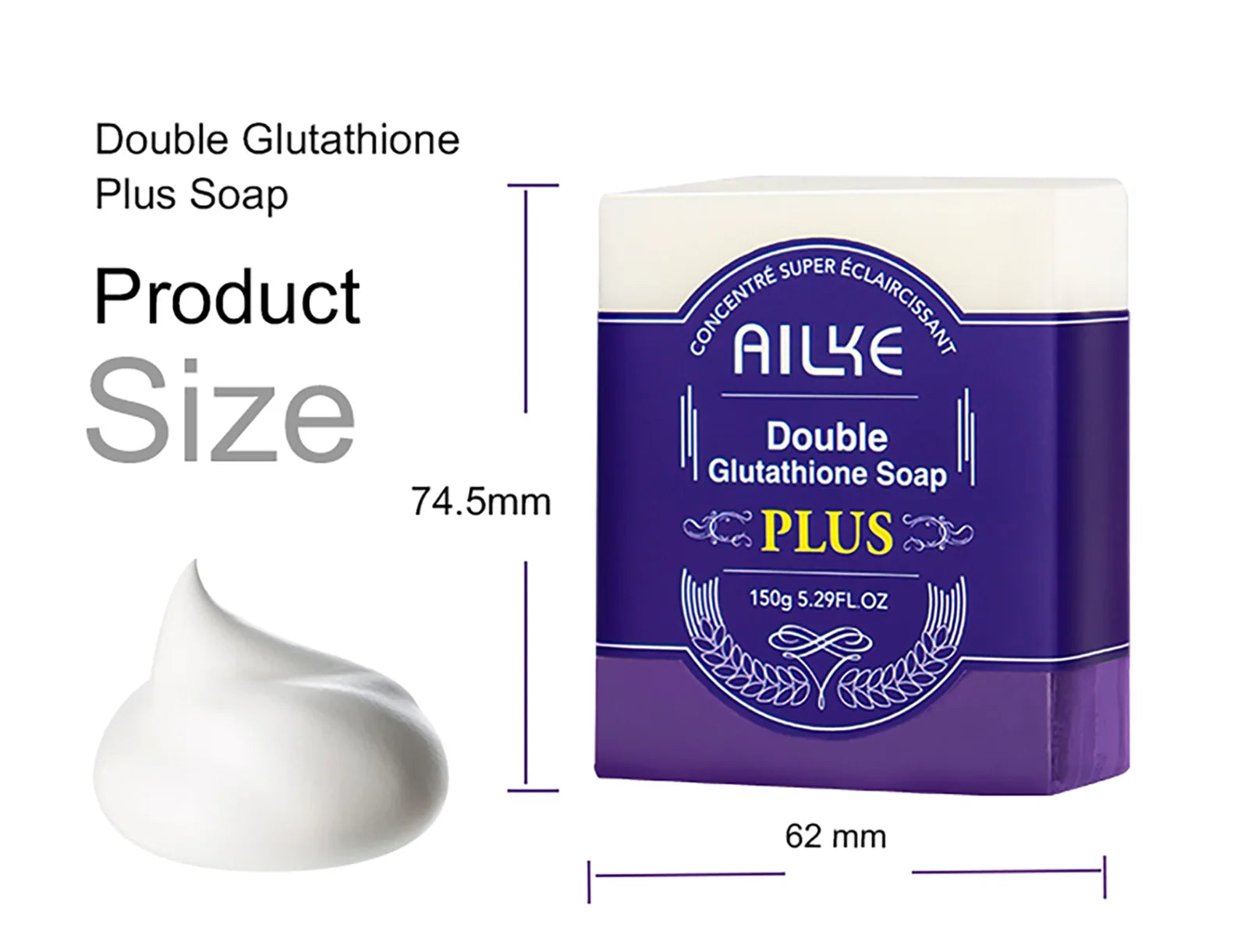 AILKE Glutathione Lightening Soap Bar