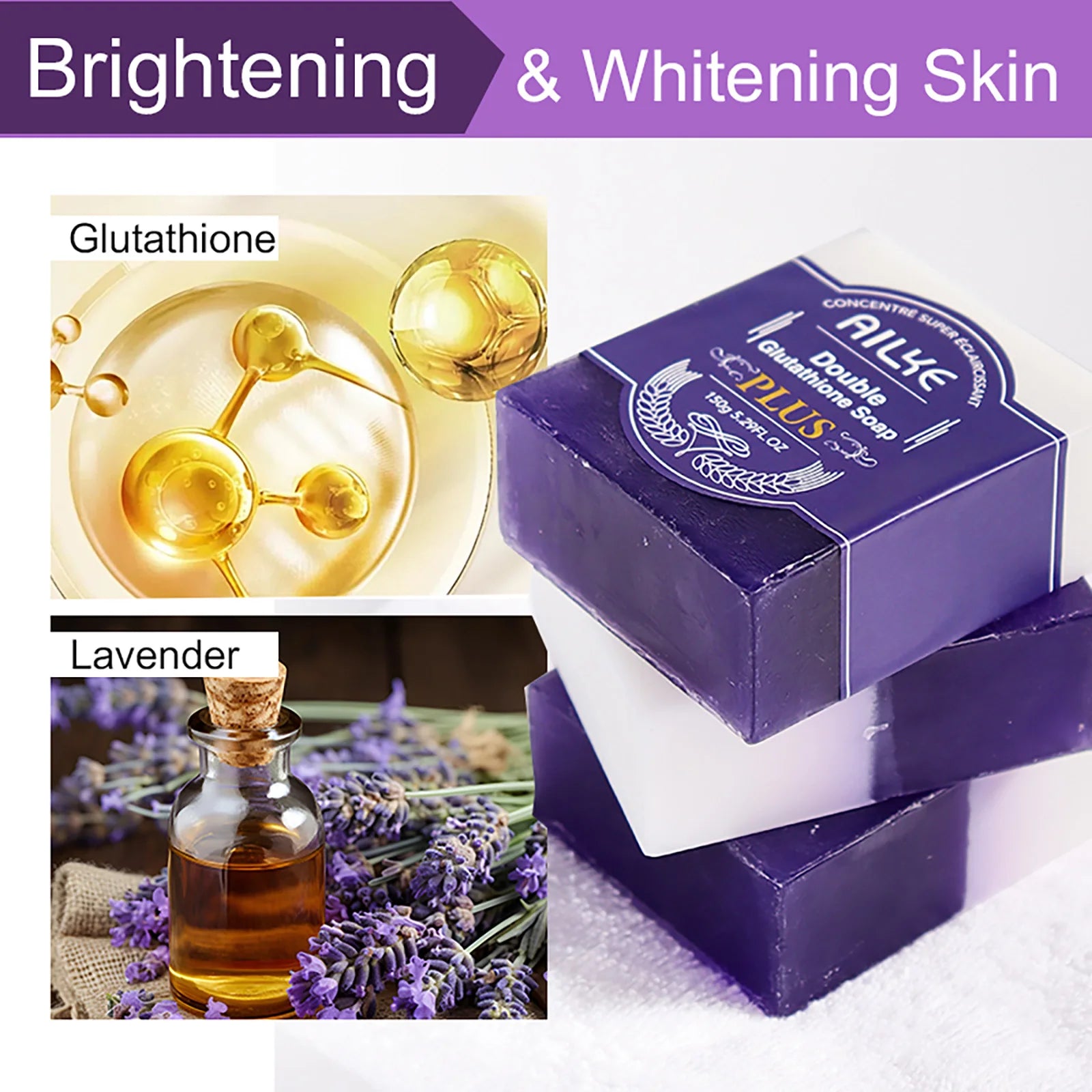 AILKE Glutathione Lightening Soap Bar