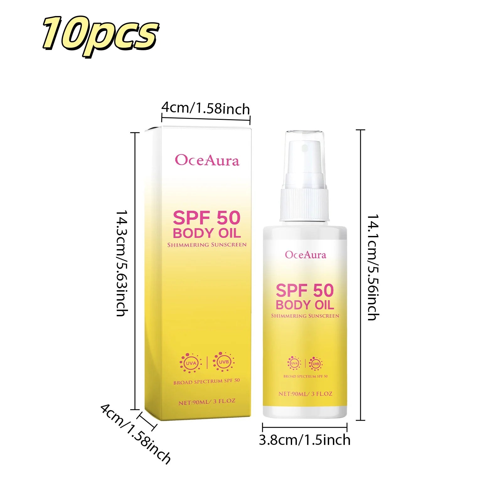 OceAura Body Oil Sunscreen SPF Sun Drops