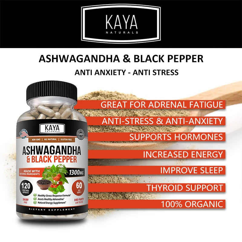 Organic Ashwagandha & Black Pepper Extract