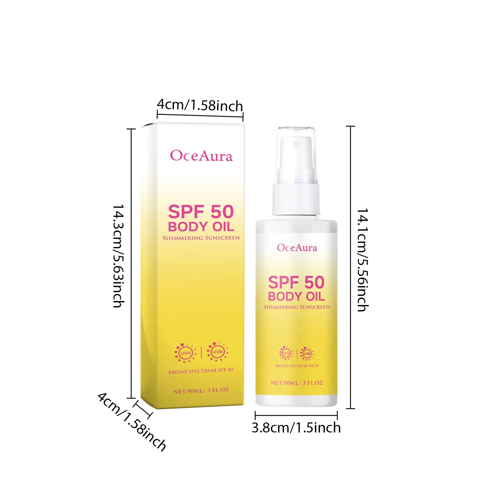 OceAura Body Oil Sunscreen SPF Sun Drops