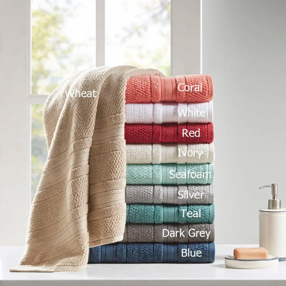 6-Piece Super Soft Quick-Dry Cotton Bath Towel Set