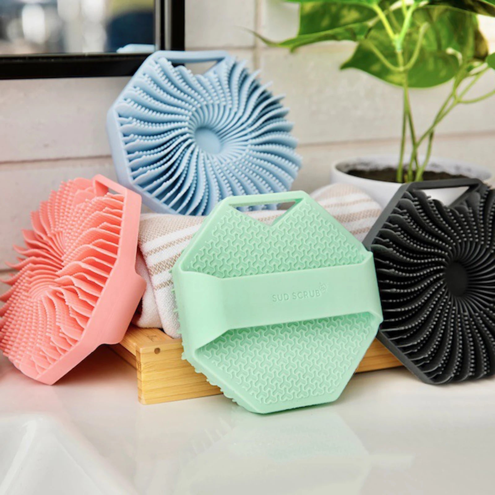 Polygon Silicone Body Scrubber Brush