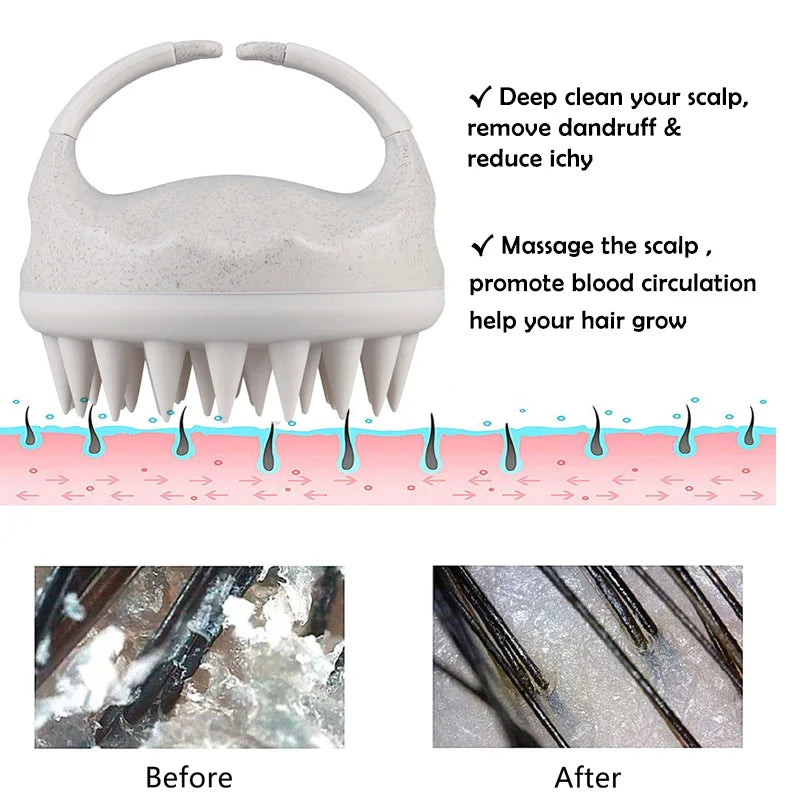 Biodegradable Silicone Scalp Brush Massager