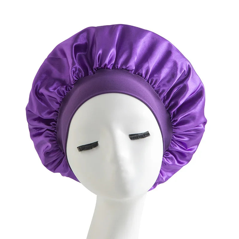 High-Elasticity Satin Shower & Sleep Cap