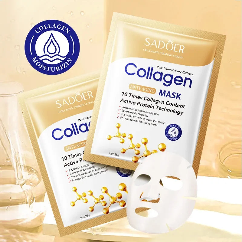 10pcs Collagen Anti-Wrinkle Face Masks