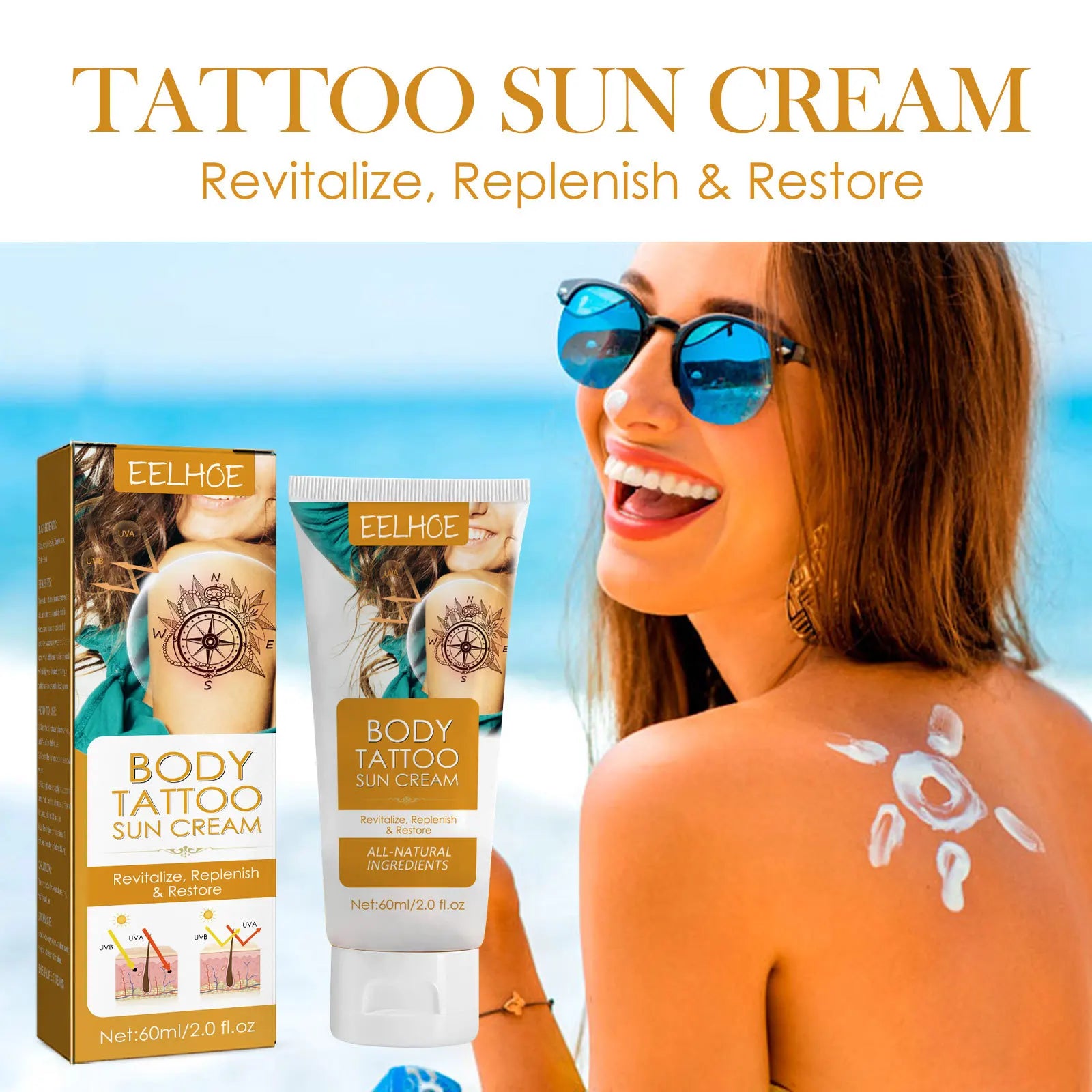 EELHOE Tattoo Protection Body Sun Cream