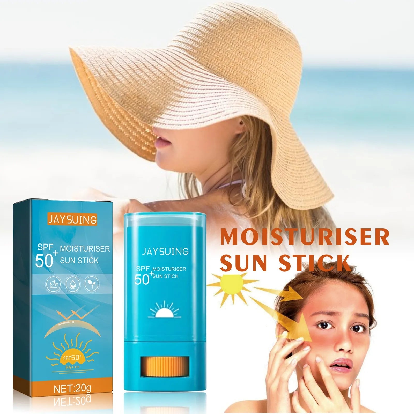 SPF 50+ Sunscreen Cream Stick – Lightweight UV Protection