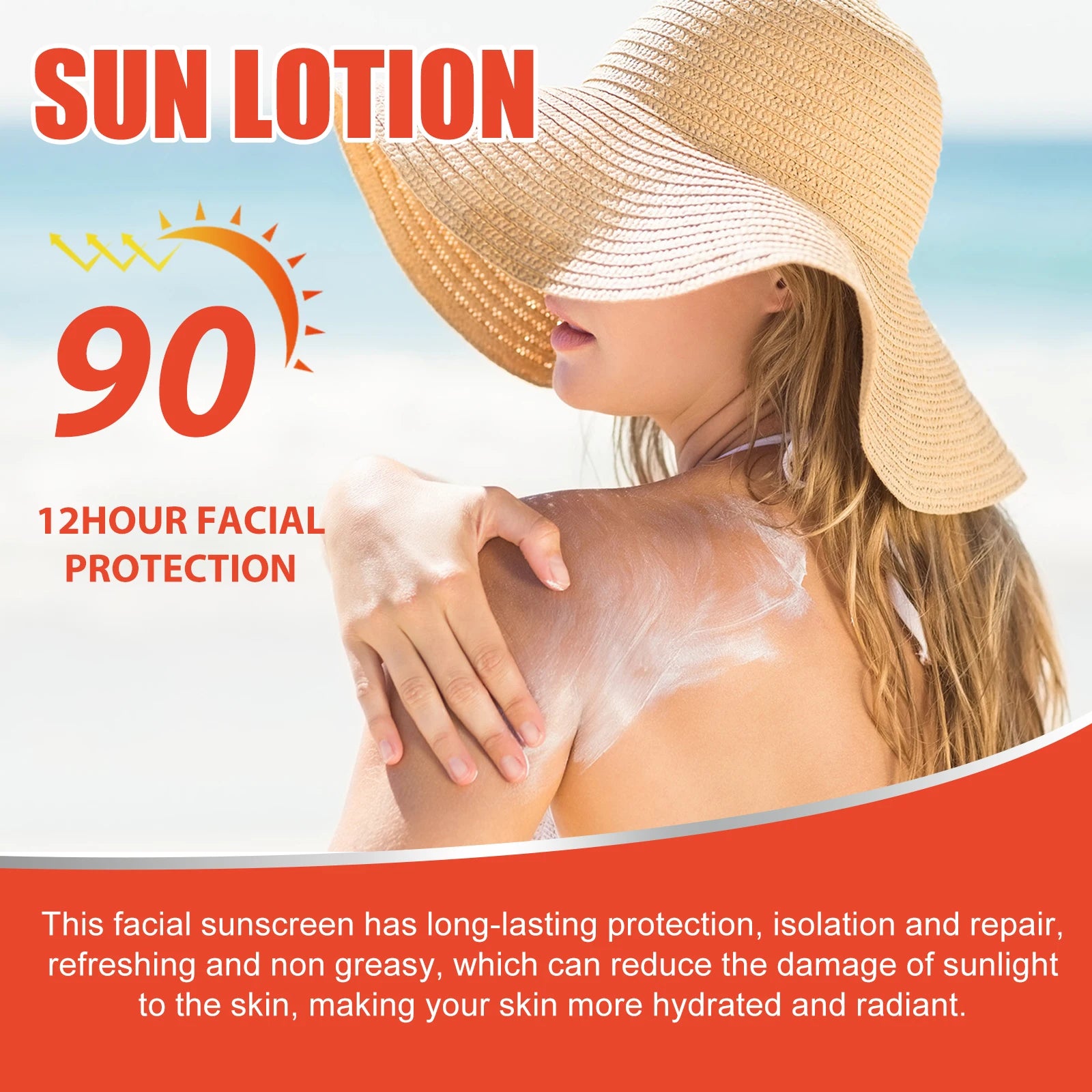 OUHOE Sun Lotion – 12-Hour Long-Lasting Facial & Body UV Protection