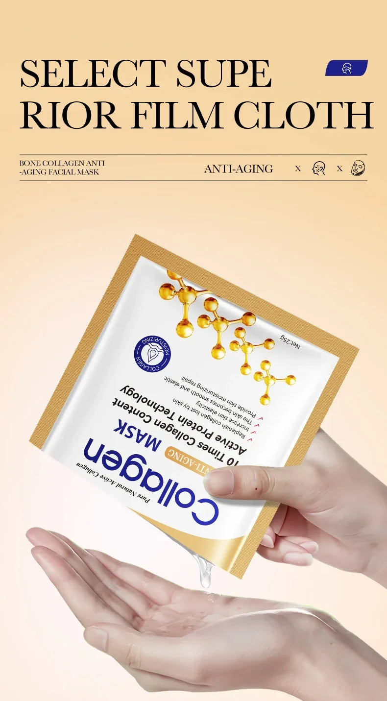 10pcs Collagen Anti-Wrinkle Face Masks