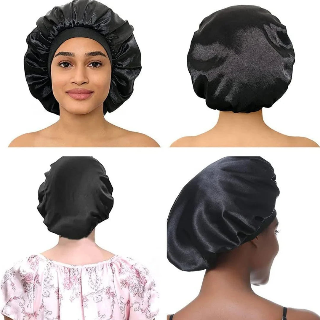High-Elasticity Satin Shower & Sleep Cap