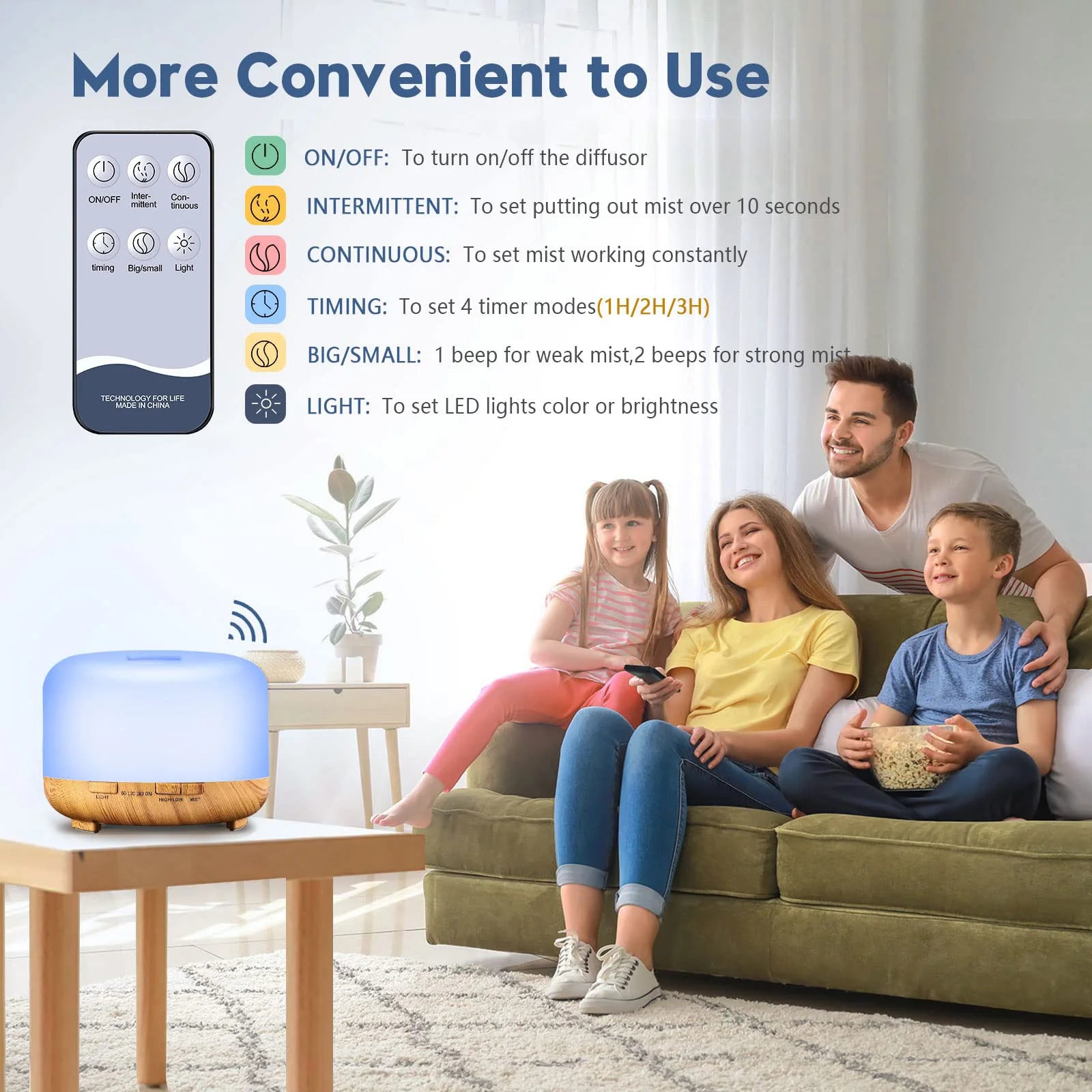 500ML Aromatherapy Oil Diffuser with Auto Shut-Off