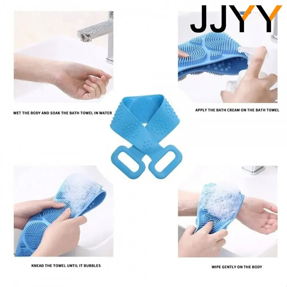 JJYY Silicone Back Scrubber Bath Towel