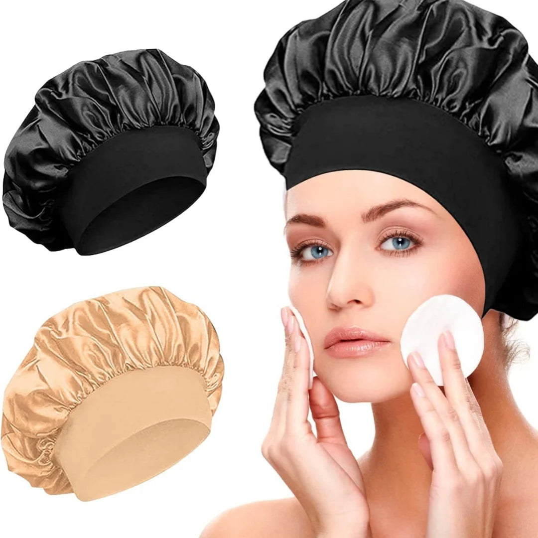 High-Elasticity Satin Shower & Sleep Cap
