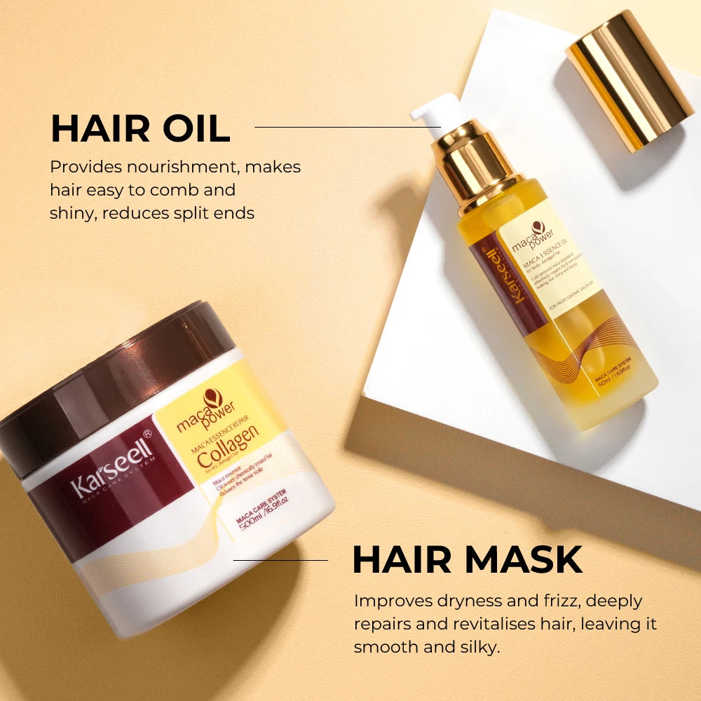 Karseell Collagen Hair Mask 500ml + Argan Oil Serum 50ml