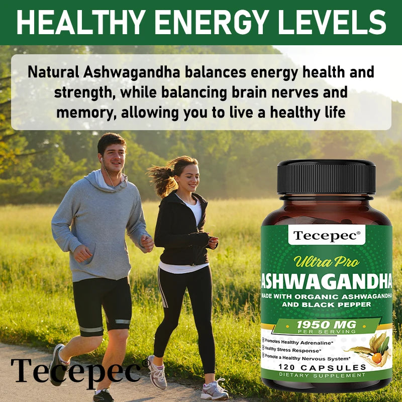 Organic Ashwagandha 1950mg – Relaxation & Focus Supplement