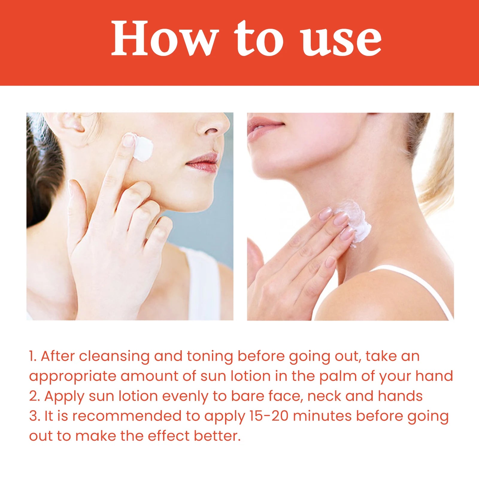 OUHOE Sun Lotion – 12-Hour Long-Lasting Facial & Body UV Protection