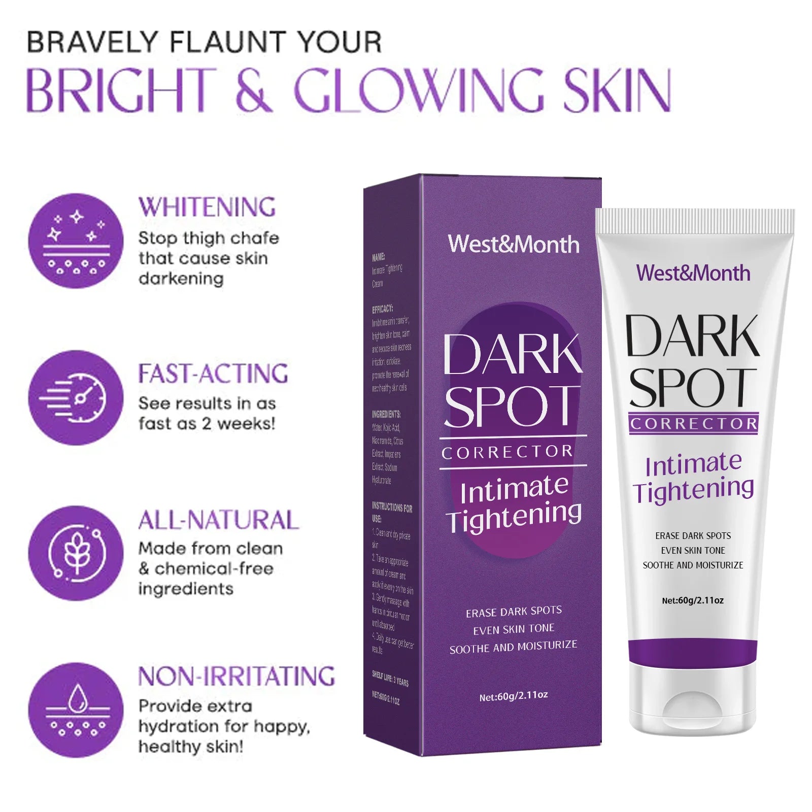 Body Whitening Lotion & Dark Spot Remover – 60g