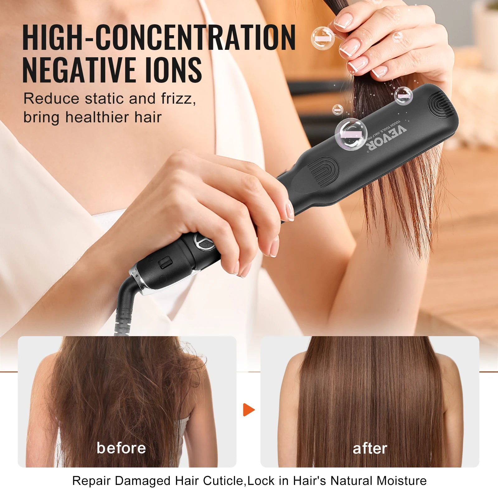VEVOR Hair Straightener with LCD & 25 Temp Levels