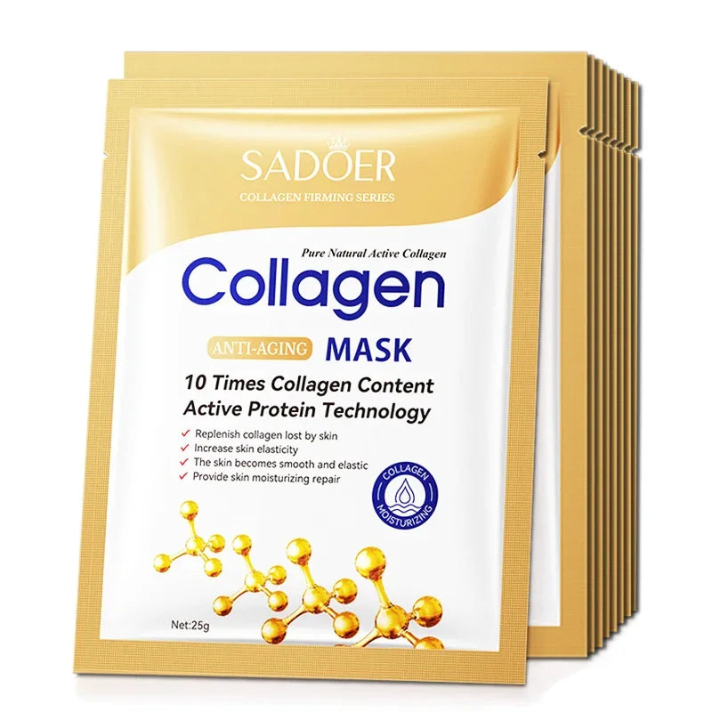 10pcs Collagen Anti-Wrinkle Face Masks