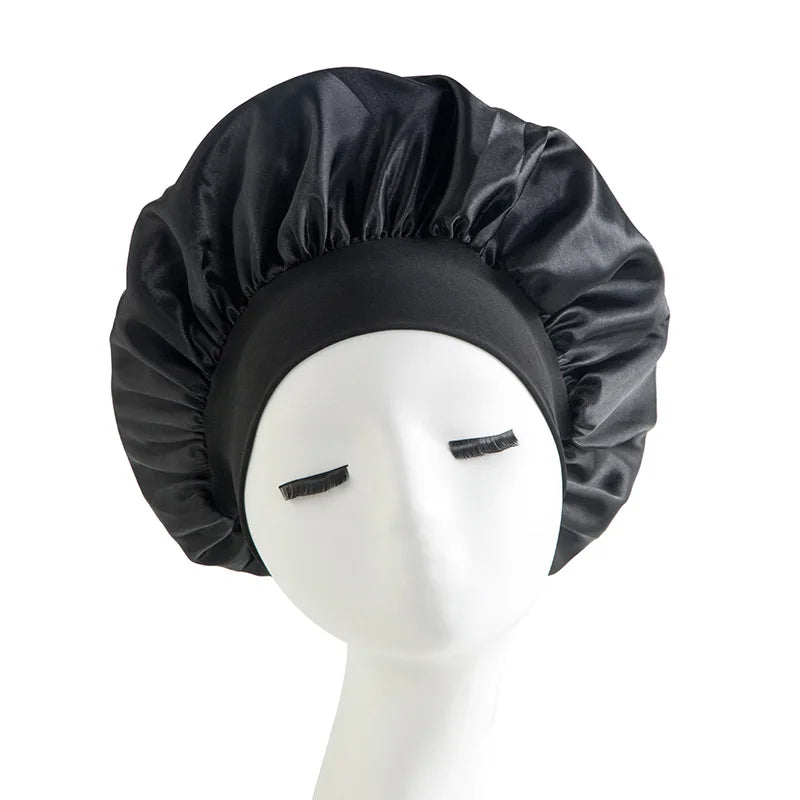 High-Elasticity Satin Shower & Sleep Cap