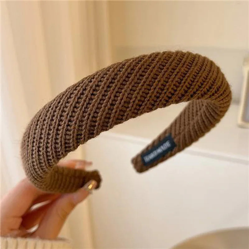 Vintage Lattice Print Wide Elastic Hairband