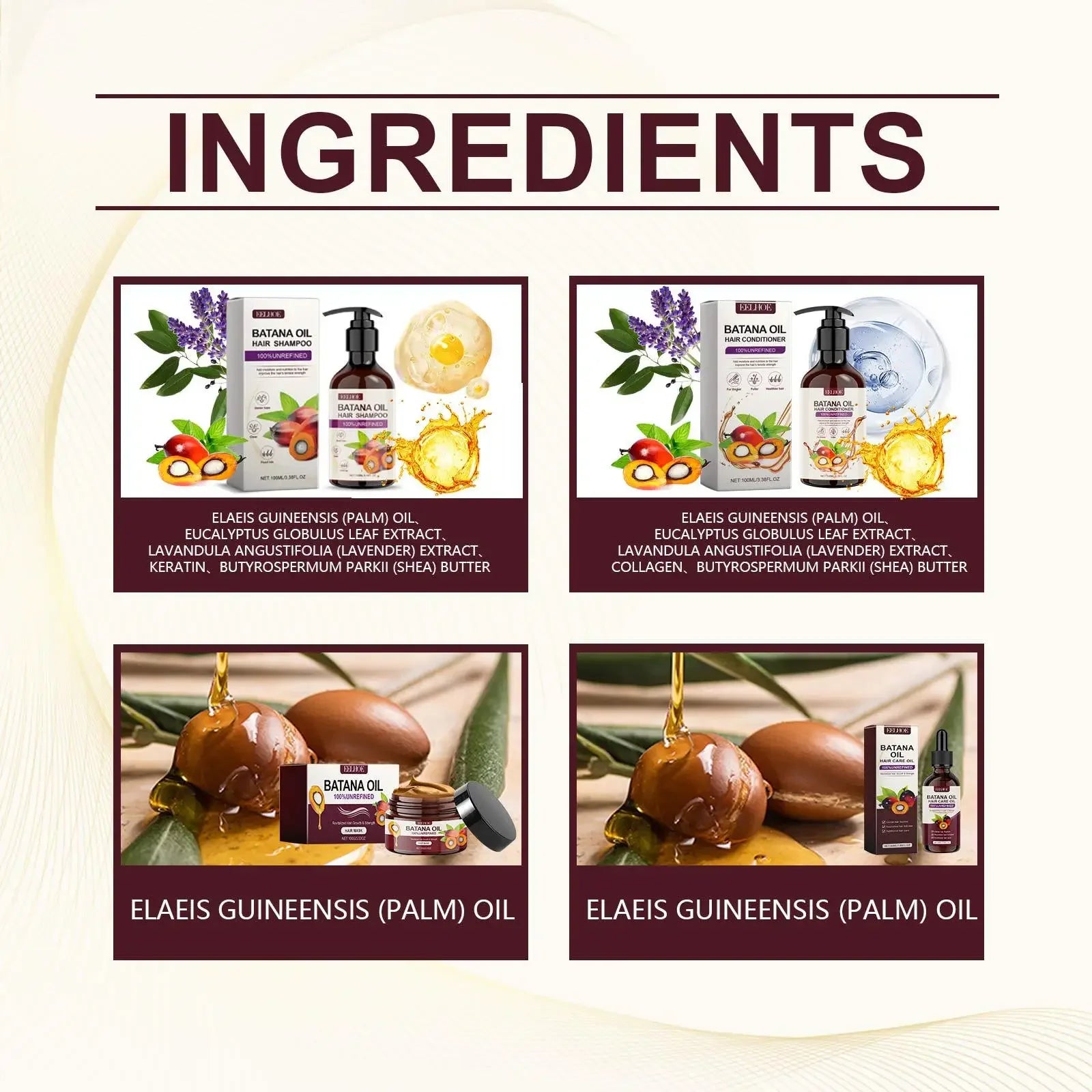 EELHOE Batana Oil Hair Care Set